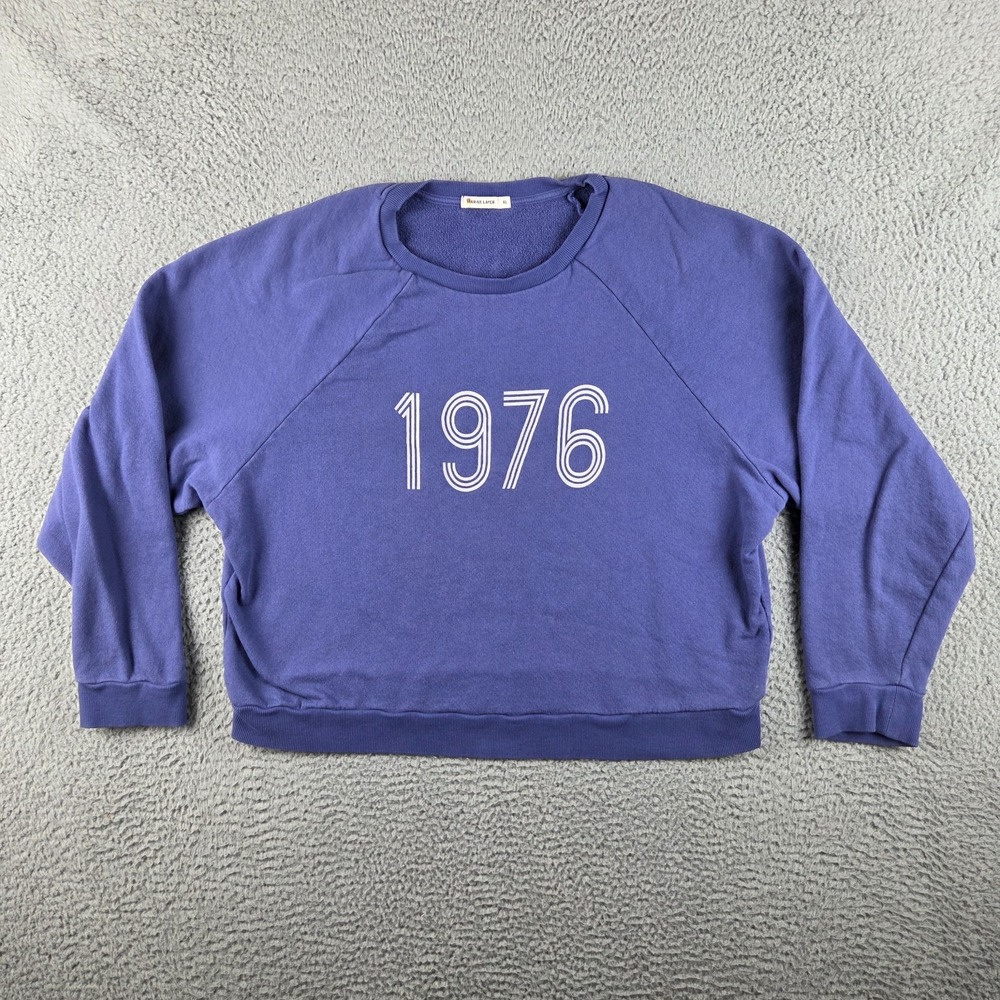 Marine Layer Sweatshirt Womens Vintage Terry 1976 Graphic Pullover Cropped XL